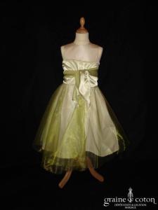 Graine de coton - Jupon / sur jupe en organza vert anis pour robe de demoiselle d'honneur