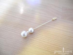 Création Bochet - Broche / pic 2 perles nacrées