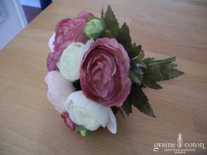 Petit bouquet de fleurs roses en tissu demoiselle d'honneur