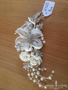 Bianco Evento - Peigne / coiffe fleurs perles et strass