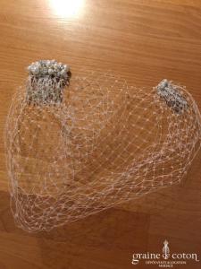 Création - Voilette en tulle et attaches peigne en perles